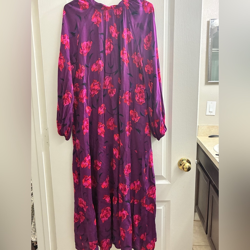 A New Day Women Dress - Purple and Red Floral